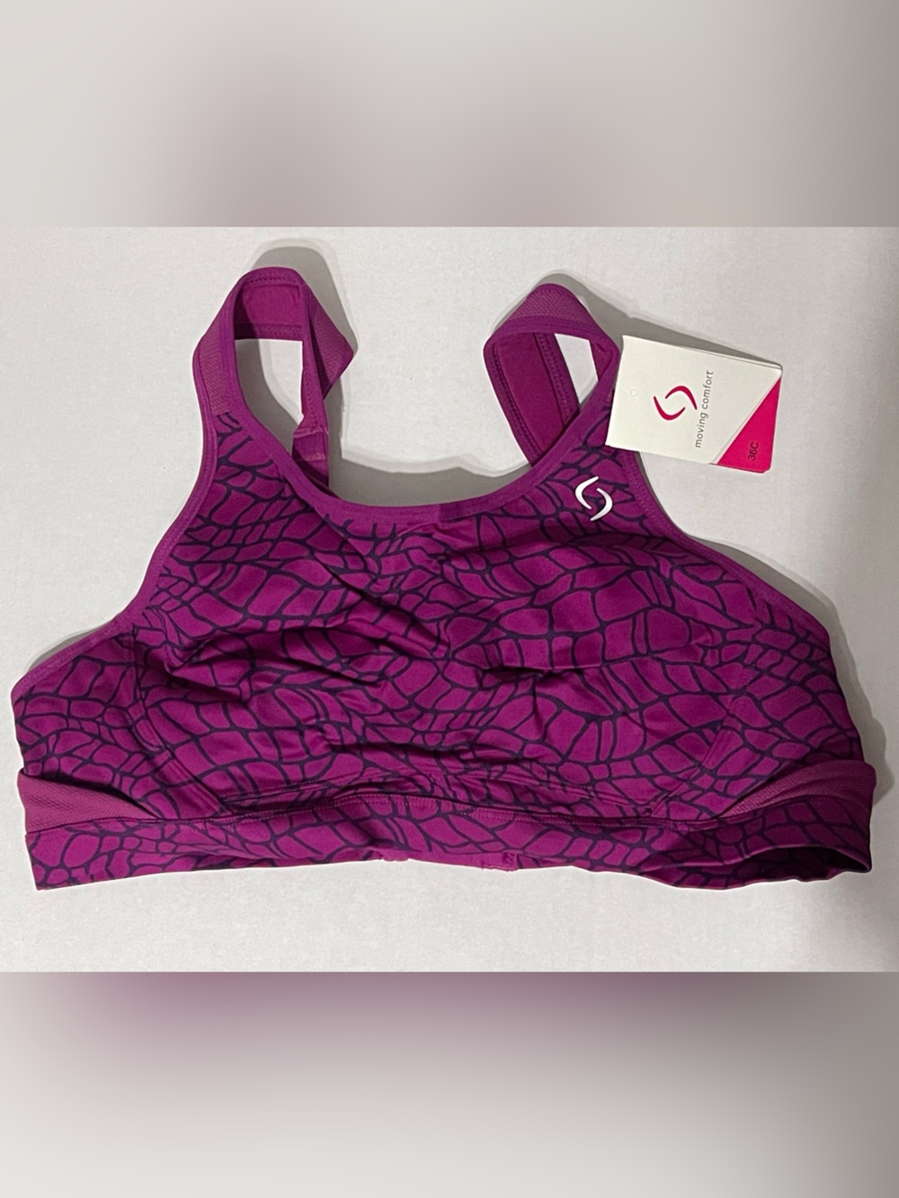 Brooks/Moving Comfort Maia Bra - Size 36C - Currant Woven - NWT